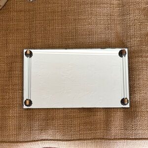 Vintage Rectangular Mirror Tray
